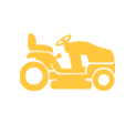 Yellow Lawn Mower Icon